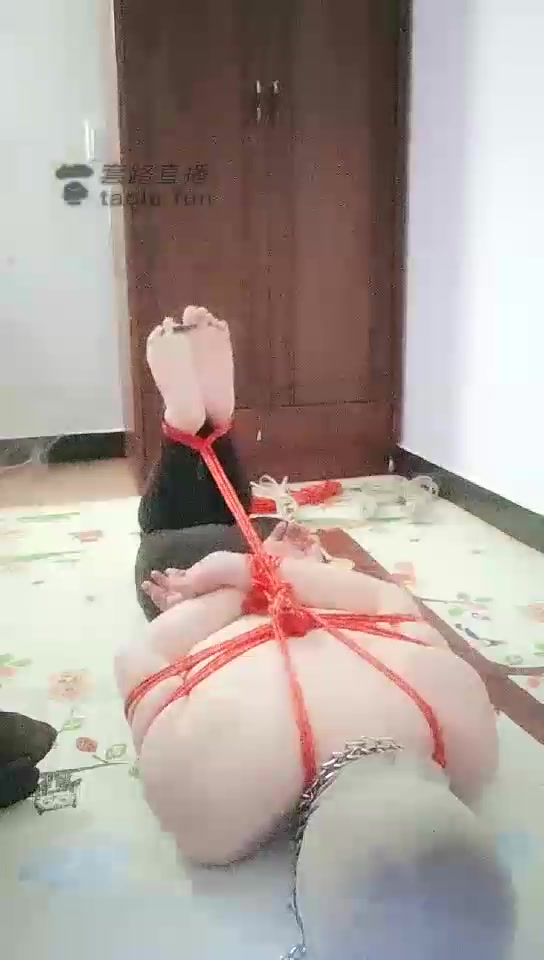 红丽 黑丝调狗 捆绑 