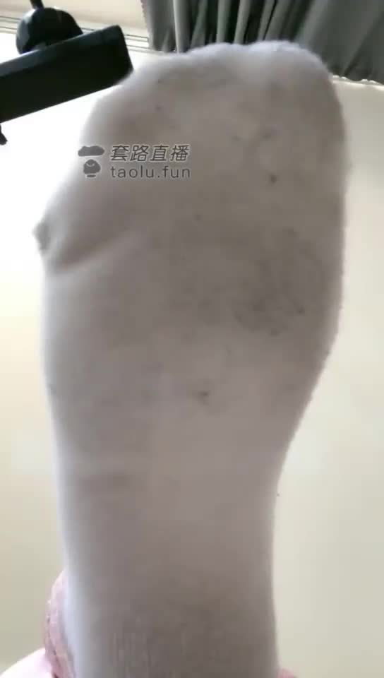 First perspective dirty cotton socks sole humiliation