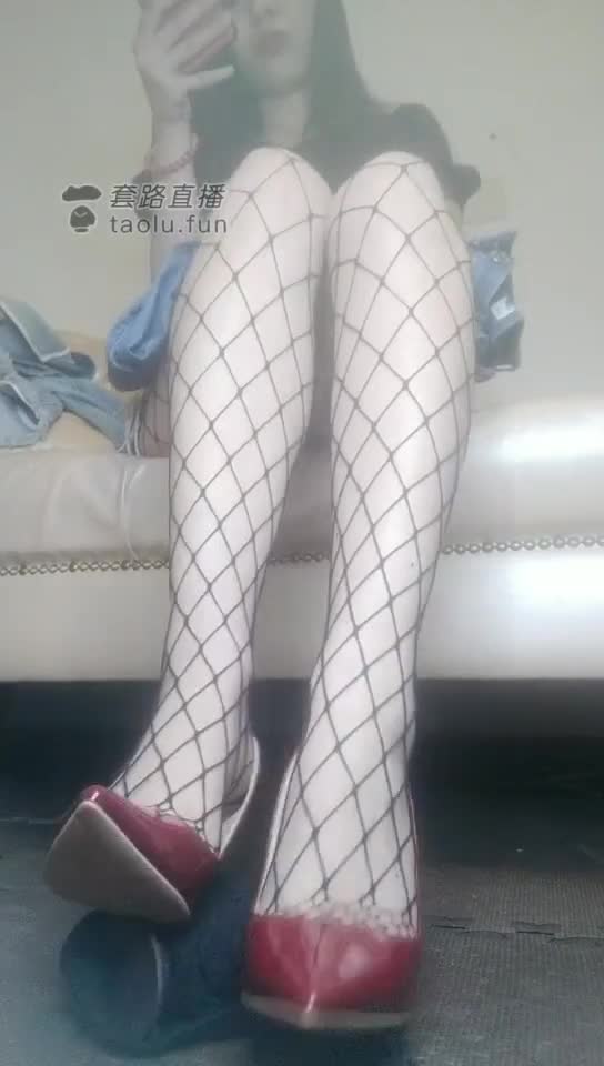 First perspective, fishnet stockings