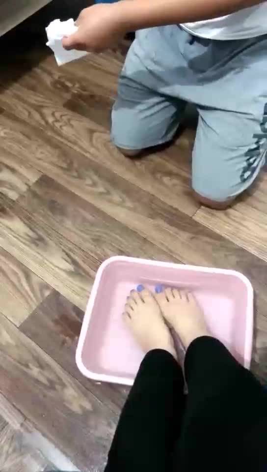 Daily cleaning of feet