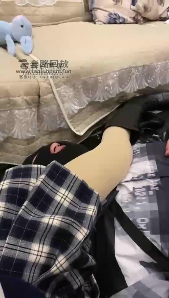 香菜 穿Jk来踩胖狗狗脸