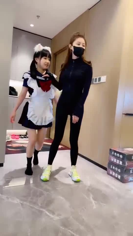 cute maid waits on mistress