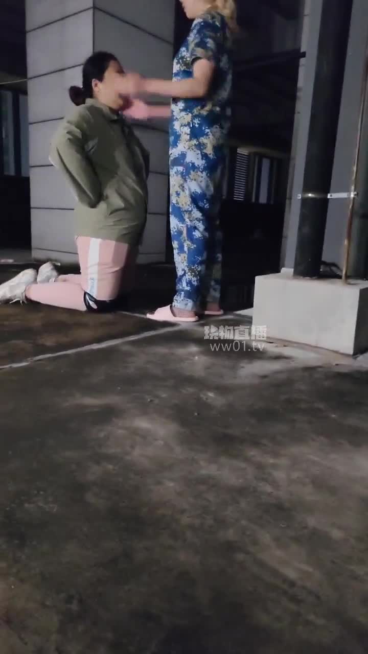 是樱樱呀 户外调教母狗耳光舔脚